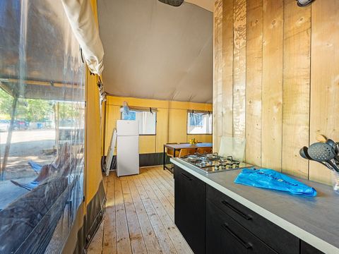 TENTE TOILE ET BOIS 6 personnes - Lanterna - Tente Safari Lodge + air conditionné (6P)