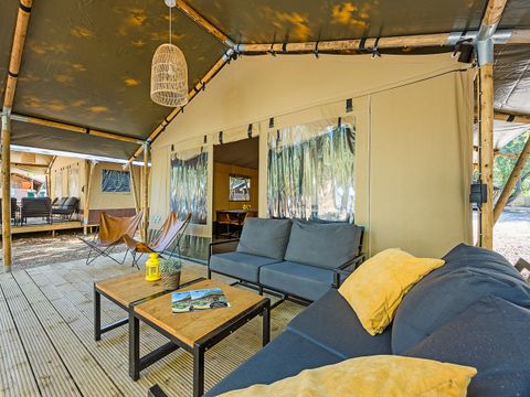 TENTE TOILE ET BOIS 6 personnes - Lanterna - Tente Safari Lodge + air conditionné (6P)