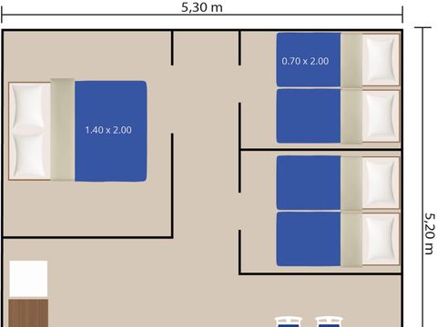 TENTE 6 personnes - Lanterna - Tente bungalow