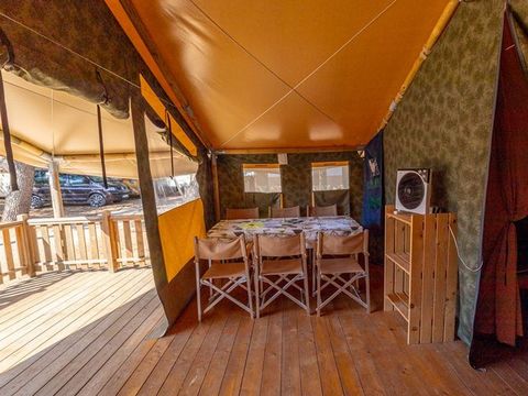 Tente en toile et en bois 5 personnes - Lanterna - Tente Safari Relax