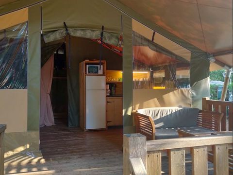 TENTE TOILE ET BOIS 5 personnes - Lanterna - Tente Safari Relax