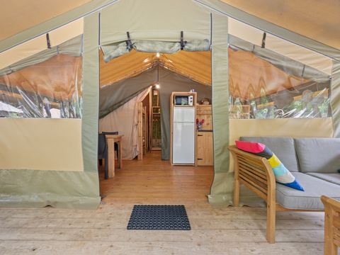 TENTE TOILE ET BOIS 5 personnes - Lanterna - Tente Safari Relax