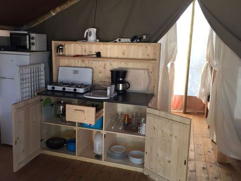 TENTE TOILE ET BOIS 5 personnes - Lanterna - Tente Safari Relax