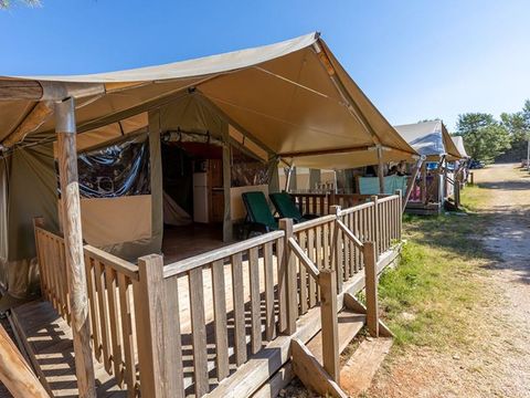 TENTE TOILE ET BOIS 5 personnes - Lanterna - Tente Safari Relax