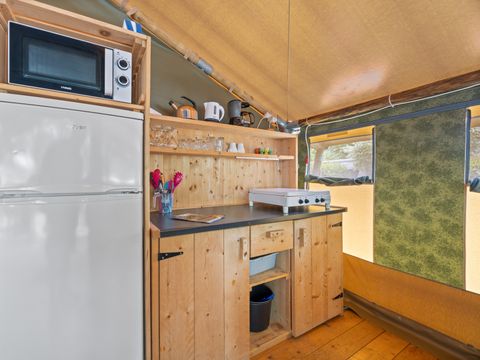 TENTE TOILE ET BOIS 6 personnes - Lanterna - Tente Safari Relax
