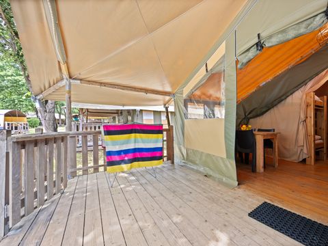 TENTE TOILE ET BOIS 6 personnes - Lanterna - Tente Safari Relax