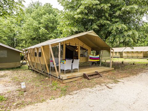 TENTE TOILE ET BOIS 5 personnes - Lanterna - Tente safari Harmony