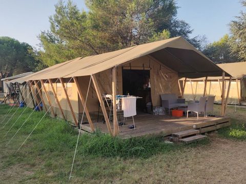 TENTE TOILE ET BOIS 5 personnes - Lanterna - Tente safari Harmony