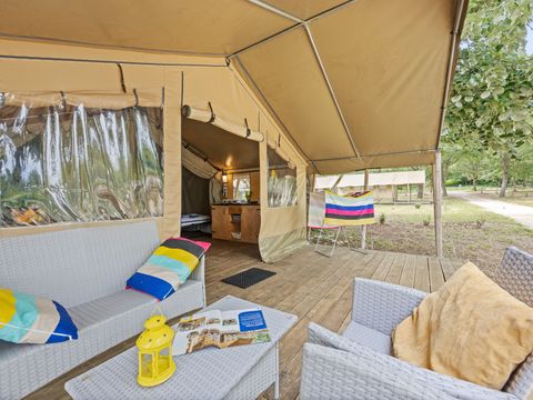 TENTE TOILE ET BOIS 5 personnes - Lanterna - Tente safari Harmony
