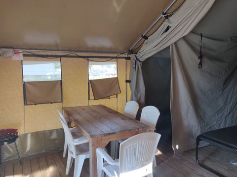 TENTE TOILE ET BOIS 5 personnes - Lanterna - Tente safari Harmony