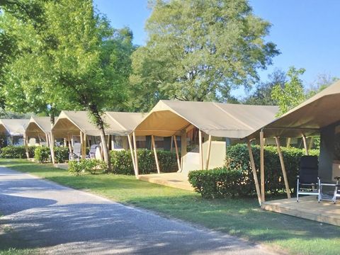 Tente en toile et en bois 5 personnes - Lanterna - Tente safari Harmony