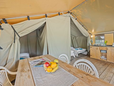 TENTE TOILE ET BOIS 5 personnes - Lanterna - Tente safari Harmony