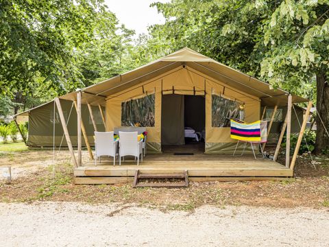 TENTE TOILE ET BOIS 5 personnes - Lanterna - Tente safari Harmony