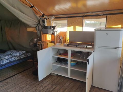 TENTE TOILE ET BOIS 5 personnes - Lanterna - Tente safari Harmony