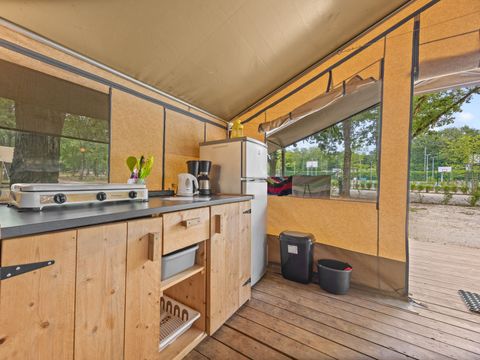 TENTE TOILE ET BOIS 5 personnes - Lanterna - Tente safari Harmony