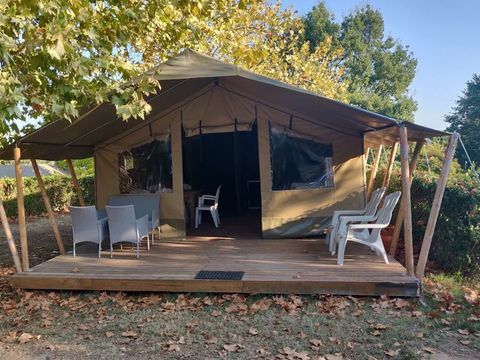 TENTE TOILE ET BOIS 5 personnes - Lanterna - Tente safari Harmony