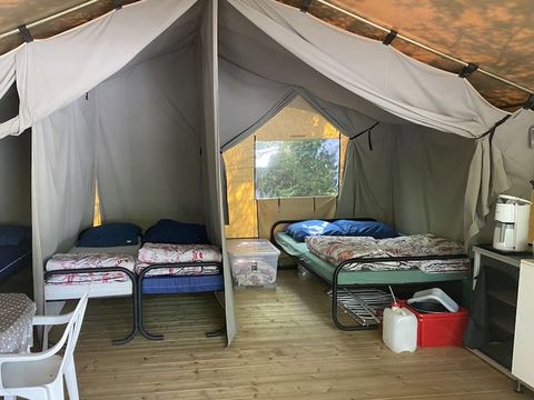 TENTE TOILE ET BOIS 5 personnes - Lanterna - Tente safari Harmony