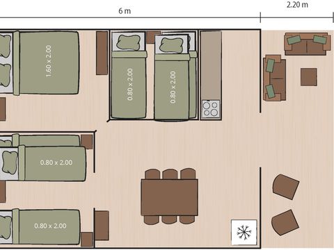 TENTE TOILE ET BOIS 5 personnes - Safari tent Lodge