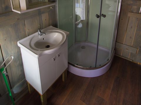 TENTE TOILE ET BOIS 4 personnes - Bijela Uvala - Tente safari + sanitaires