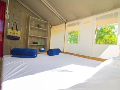 TENTE TOILE ET BOIS 4 personnes - Bijela Uvala - Tente safari + sanitaires
