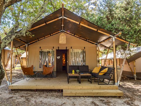 TENTE TOILE ET BOIS 4 personnes - Bijela Uvala - Tente Safari Lodge + air conditionné (6P)