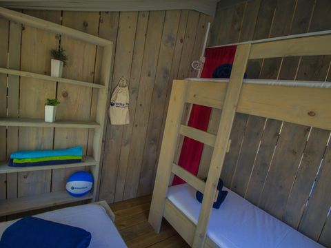 TENTE TOILE ET BOIS 4 personnes - Bijela Uvala - Tente safari + sanitaires + climatisation (5P)