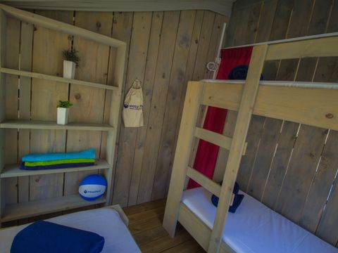 TENTE TOILE ET BOIS 4 personnes - Bijela Uvala - Tente safari + sanitaires + climatisation (5P)