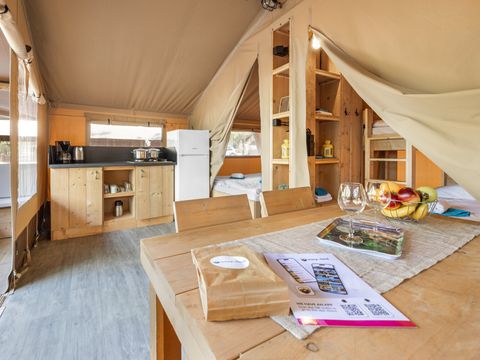 Tente en toile et en bois 4 personnes - Bijela Uvala - Tente Safari Lodge + air conditionné (5P)