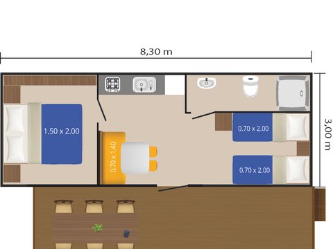 MOBILHOME 4 personnes - Bijela Uvala - Mobil-home Fuskulin
