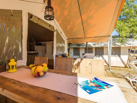 TENTE TOILE ET BOIS 4 personnes - Bijela Uvala - Tente Safari de luxe