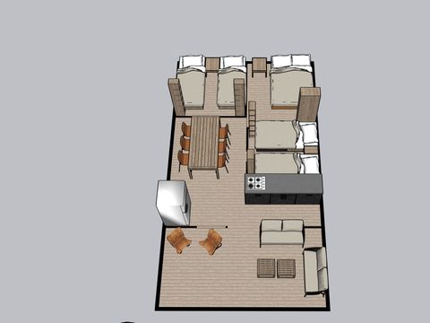 TENTE TOILE ET BOIS 4 personnes - Bijela Uvala - Safari tent Lodge (6P)