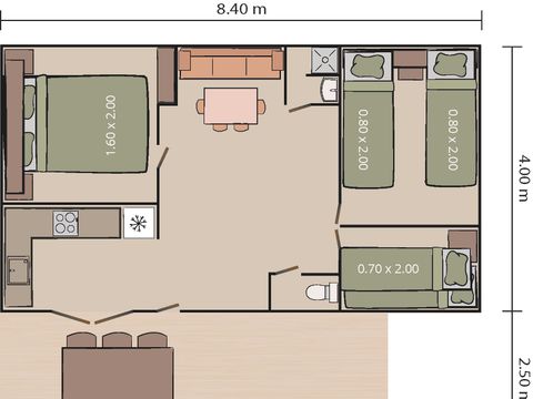 Mobilhome 4 personnes - Bijela Uvala - Mobile home Malte