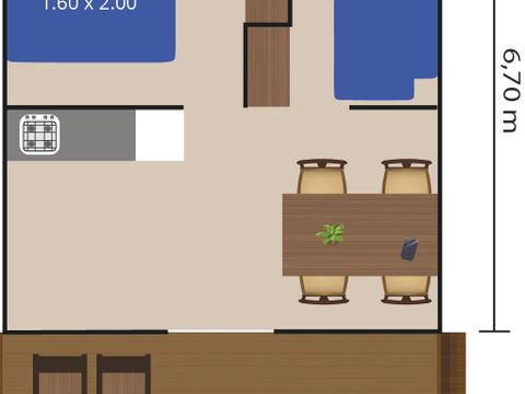 TENTE TOILE ET BOIS 4 personnes - Bijela Uvala - Tente safari Bella Vista + air conditionné (4P)