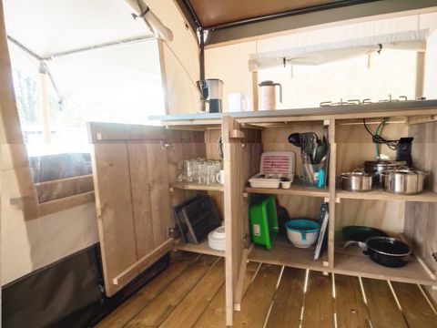 Tente en toile et en bois 4 personnes - Bijela Uvala - Tente Safari Confort