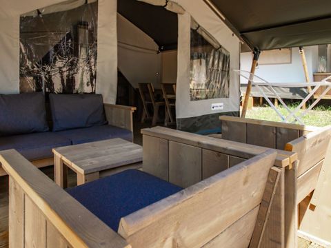 Tente en toile et en bois 4 personnes - Bijela Uvala - Tente Safari Confort