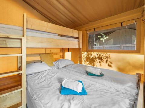 Tente en toile et en bois 4 personnes - Bijela Uvala - Tente Safari Cozy
