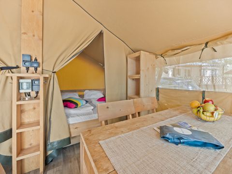 Tente en toile et en bois 4 personnes - Bijela Uvala - Tente Safari Cozy
