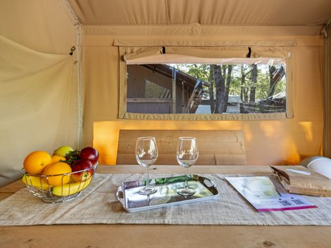 Tente en toile et en bois 4 personnes - Bijela Uvala - Tente Safari Cozy