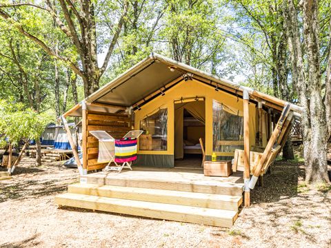 Tente en toile et en bois 4 personnes - Bijela Uvala - Tente Safari Cozy