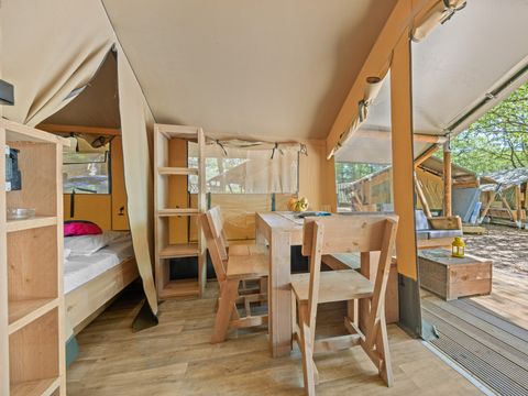 Tente en toile et en bois 4 personnes - Bijela Uvala - Tente Safari Cozy