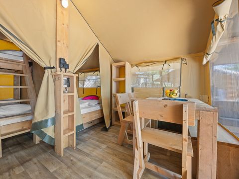 Tente en toile et en bois 4 personnes - Bijela Uvala - Tente Safari Cozy
