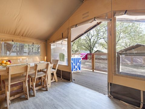 Tente en toile et en bois 4 personnes - Bijela Uvala - Tente Safari Cozy