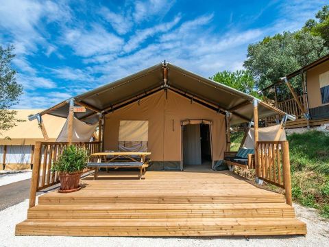 TENTE TOILE ET BOIS 4 personnes - Lodge 4p 2ch **