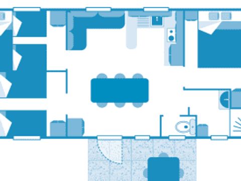 MOBILHOME 7 personnes - Cottage 6/7p 3ch ***