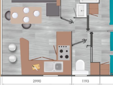 MOBILHOME 6 personnes - CONFORT+