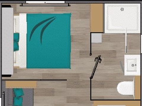 MOBILHOME 2 personnes - Confort 18m²  1 ch  (2020)