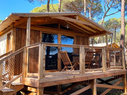 TENTE TOILE ET BOIS 5 personnes - Lodge Premium 32m² 2 ch (2024) 4/5 pers
