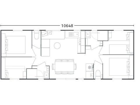MOBILHOME 8 personnes - Confort 40m² 4ch - 2 SDB (2025)
