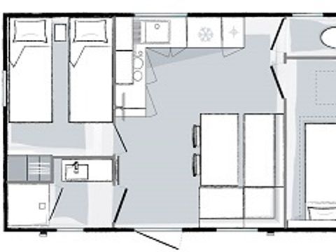MOBILHOME 6 personnes - Mobil-home Confort 27m² 2ch (2019) 4/6 pers