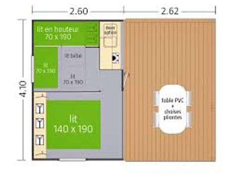 MOBILHOME 4 personnes - Tithome, sans sanitaires